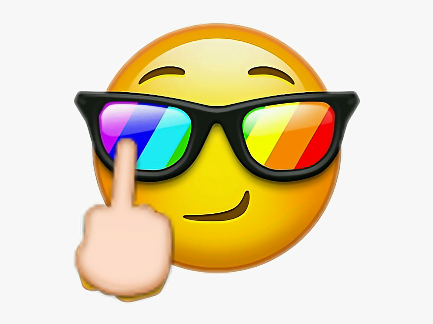 #freeedit #👽 #powercolours #fuckyou - Emojis Lentes Png, Transparent Png
