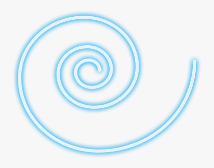 #spiral #glow #blue #neon #light #freetoedit - Spiral, HD Png Download