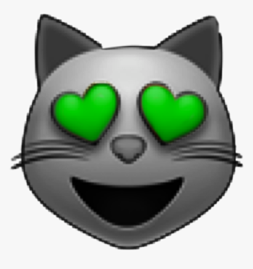 #catemoji #cat #hearteye #hearteyes #heartemoji #kitty - Smiley, HD Png Download