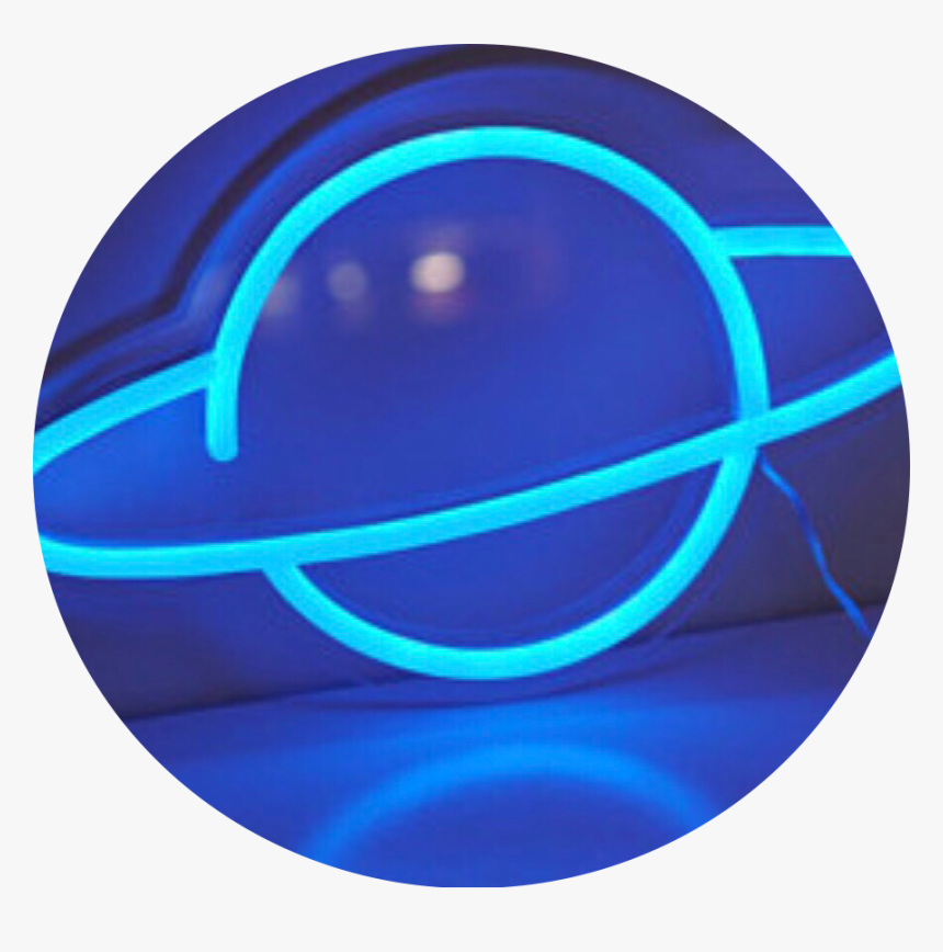 #blue #neon #light #neonsign #light #planet #freetoedit - Breakfast, HD Png Download