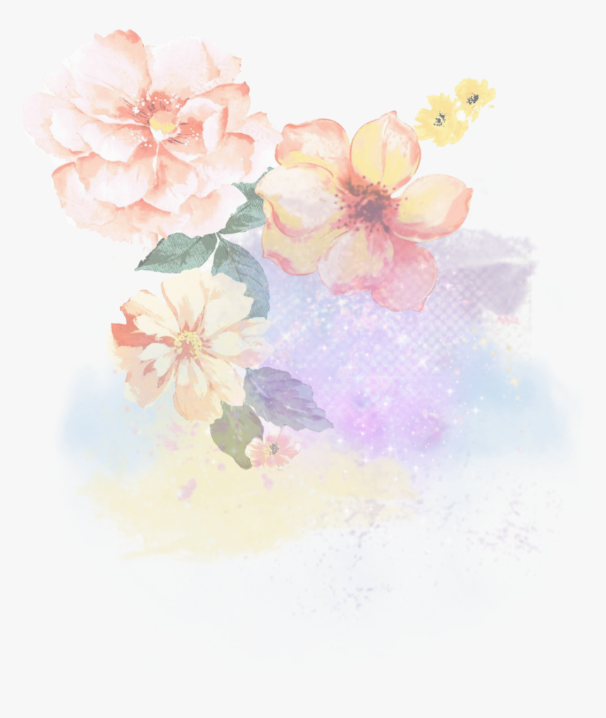 #flower #galaxy #background #remix #vjaii - Flower Watercolor Pattern Png, Transparent Png
