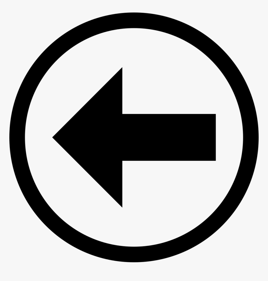 Arrow Pointing Left In A Circle - Flecha Apuntando Hacia La Izquierda, HD Png Download
