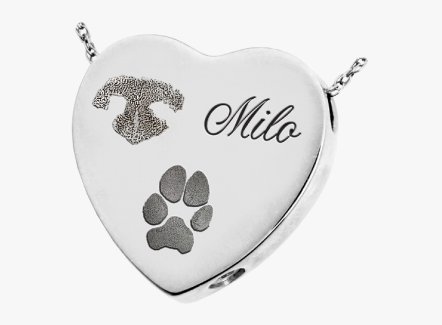 Cremation Heart Necklace Dog, HD Png Download