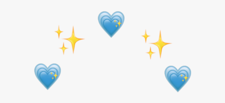 #freetoedit #emojiiphone #crown #heartcrown #blue #homemade - Heart, HD Png Download