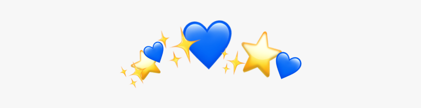 #crown #heart #blueheart #sparkles #sparkle #bluecrown - Graphic Design, HD Png Download
