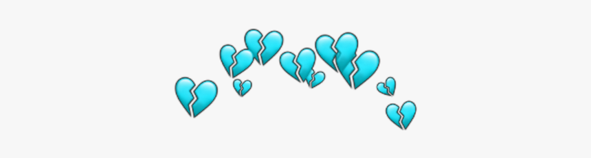 #cyan #turquoise #blue #aqua #hearts #heart #heartbroken - Illustration, HD Png Download