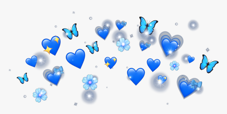 #emoji #blue #crown #heartemoji - Heart, HD Png Download