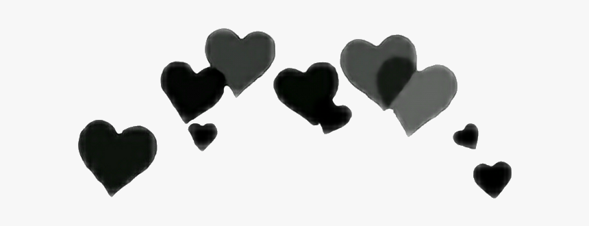#heart #crown #heartcrown #blackcrown #blackheart #blackhearts - Black Heart Crown Png Transparent, Png Download