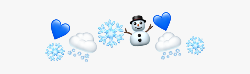 #snow #crown #snowman #christmas #snowflakes #cute, HD Png Download