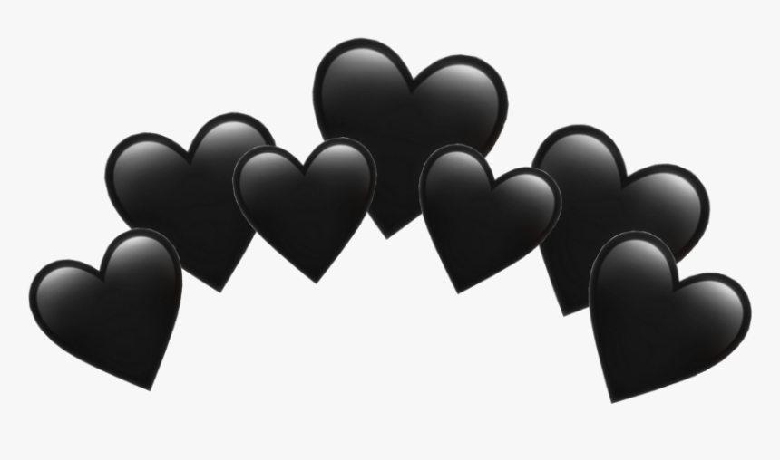 #heart #crown #heartcrown #black #blackheart #blackcrown - Heart, HD Png Download