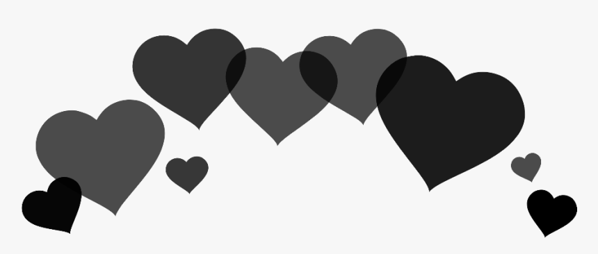 #heartcrown #hearts #crown #overlay #black #halloween - Bts, HD Png Download