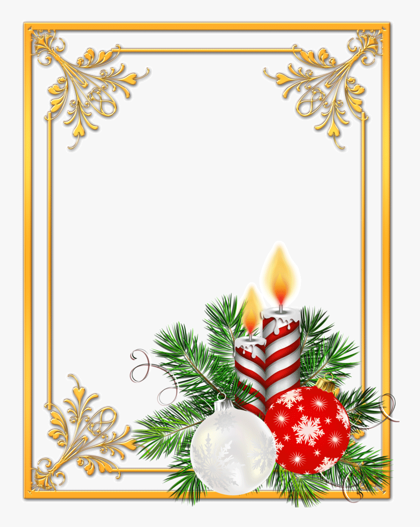 Рамки Для Поздравлений К Новому Году - Gold Christmas Borders And Frames Png, Transparent Png