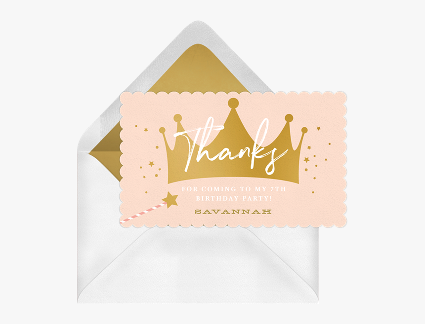 Logo - Princess Birthday Thank You Cards, HD Png Download