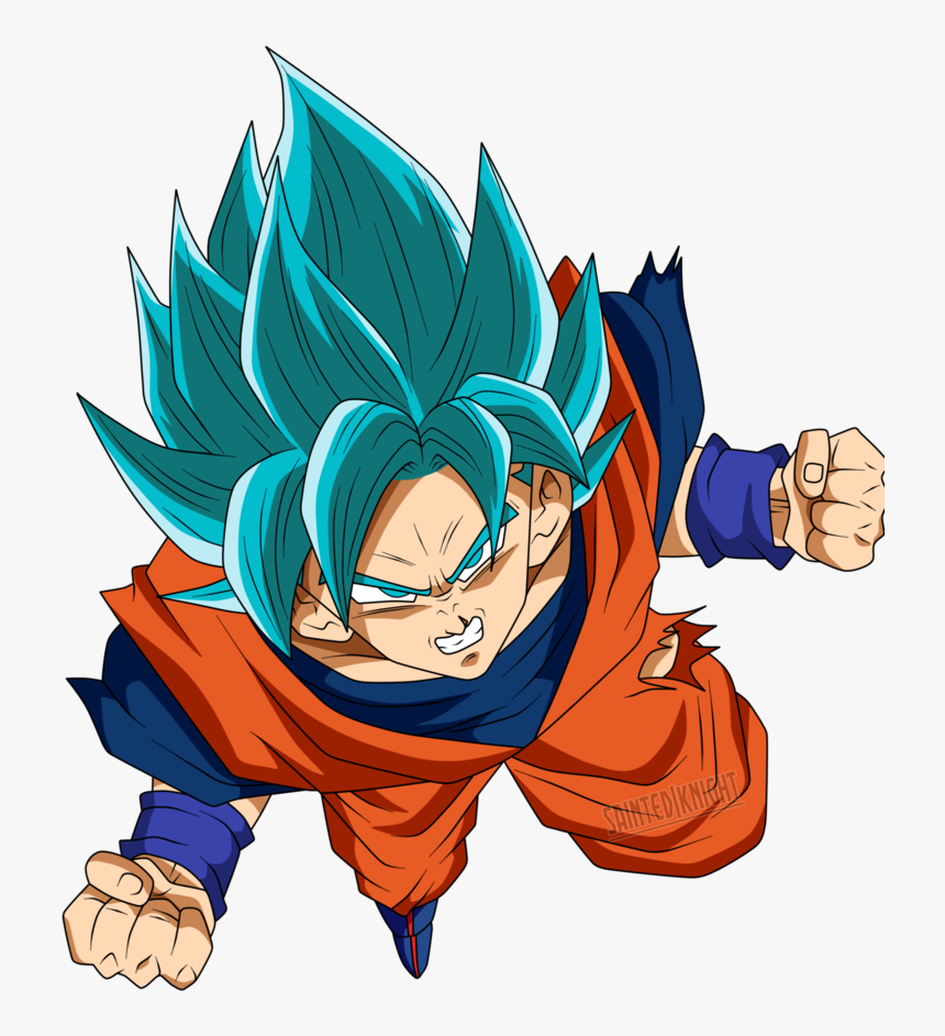 Db Heroes Goku Blue, HD Png Download