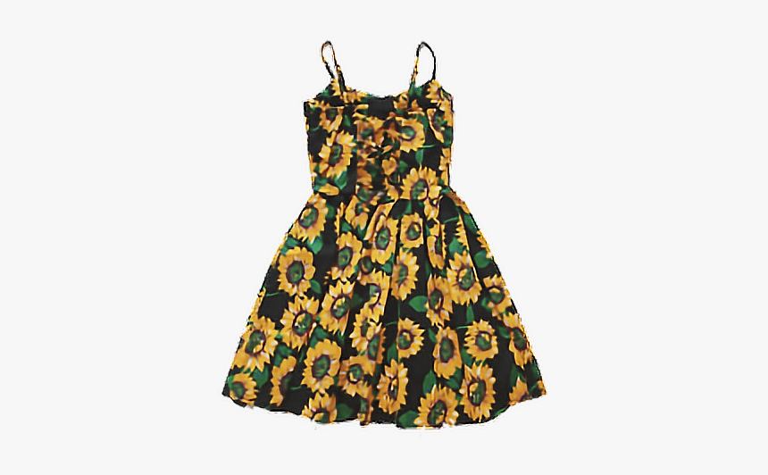 #dress #niche #tumblr #aesthetic #sunflower #freetoedit - Day Dress, HD Png Download
