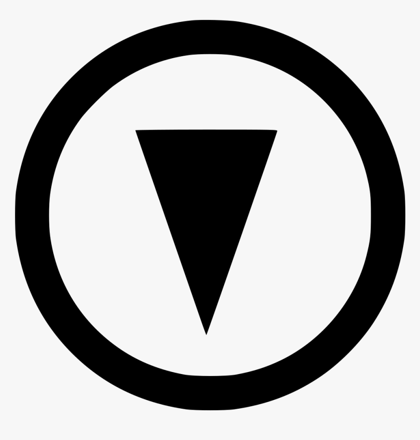 Down Pointer Arrow Download Menu Option - Black And White Map Logo, HD Png Download