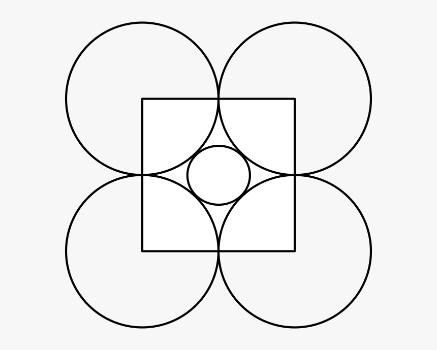 At Each Corner Of The Square We Place A Circle Of Radius - Circle, HD Png Download