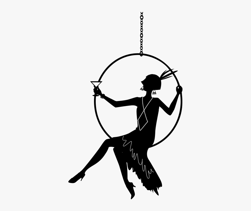 Swinging Woman - Roaring 20's Free Clip Art, HD Png Download