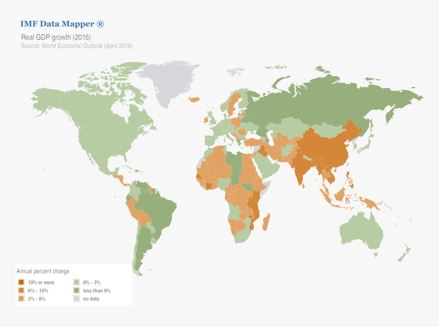 Gdp Growth World Map, HD Png Download