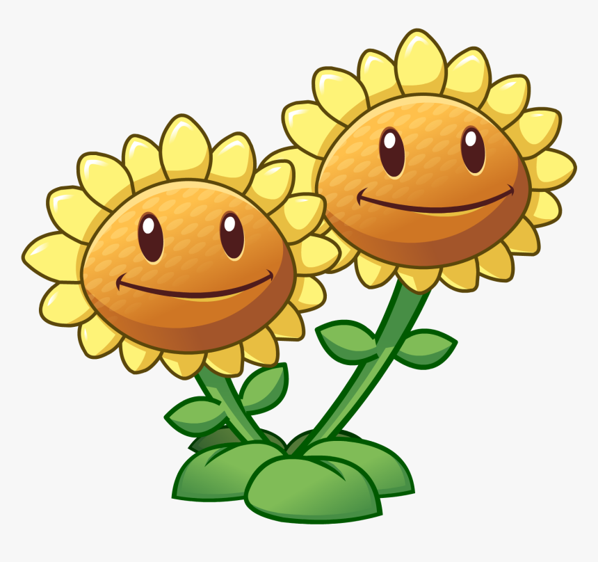 Twin Sunflower - Girasol Plantas Vs Zombies, HD Png Download