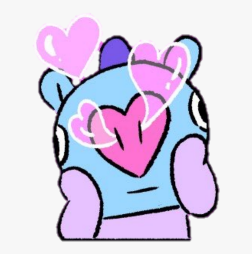 #mang #army #bt21 #pony #bts Cute #heart - Bt21 Transparent Background Mang, HD Png Download