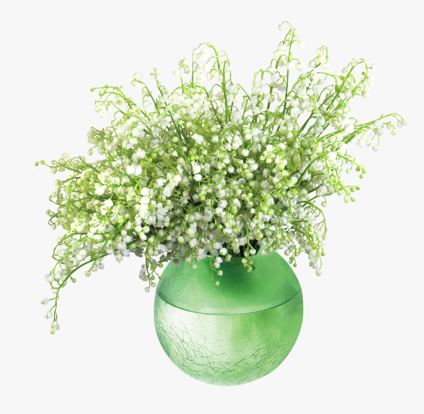 Lily Of The Valleyin Vase Png Clip Art Image - Flower Vase Png Cli, Transparent Png