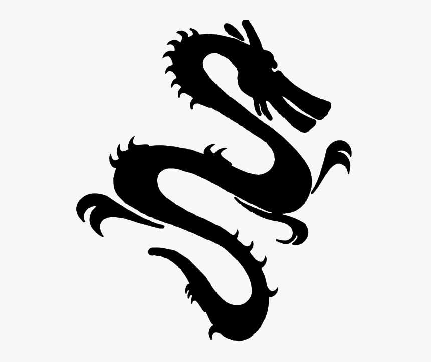 Black And White Dragon Tattoo - Japanese Dragon Clipart, HD Png Download
