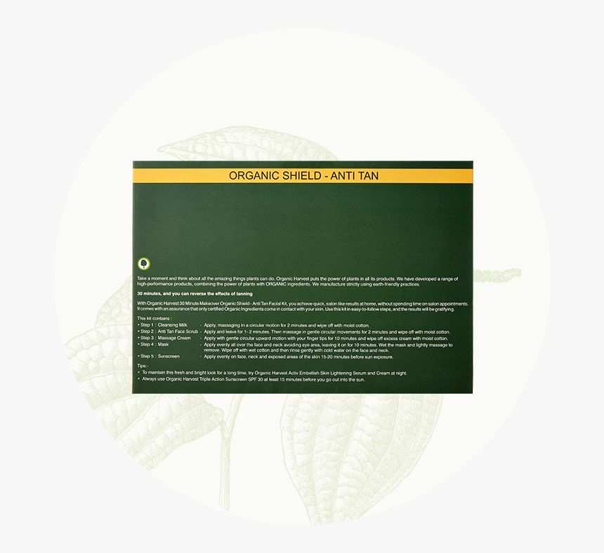 Organic Shield-anti Tan - Graphic Design, HD Png Download