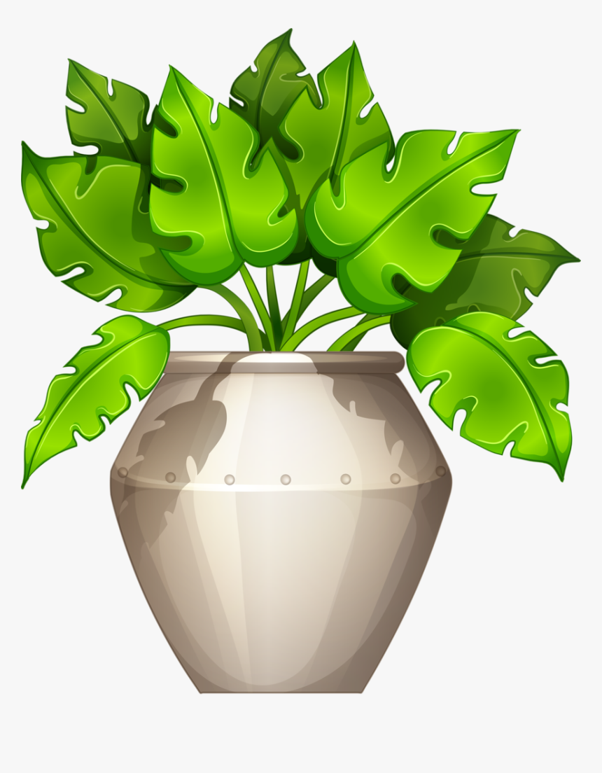 Cartoon Stickers, Art Furniture, Flower Pots, Potted, HD Png Download