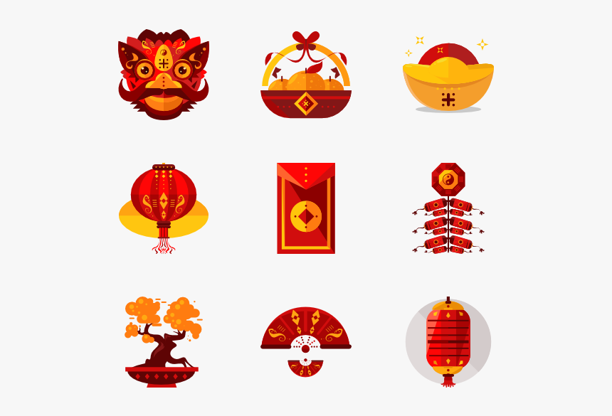 8 Best Icon Packs From Flaticon - Chinese New Year Icon, HD Png Download