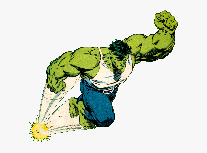 Hulk Saltando Comic, HD Png Download