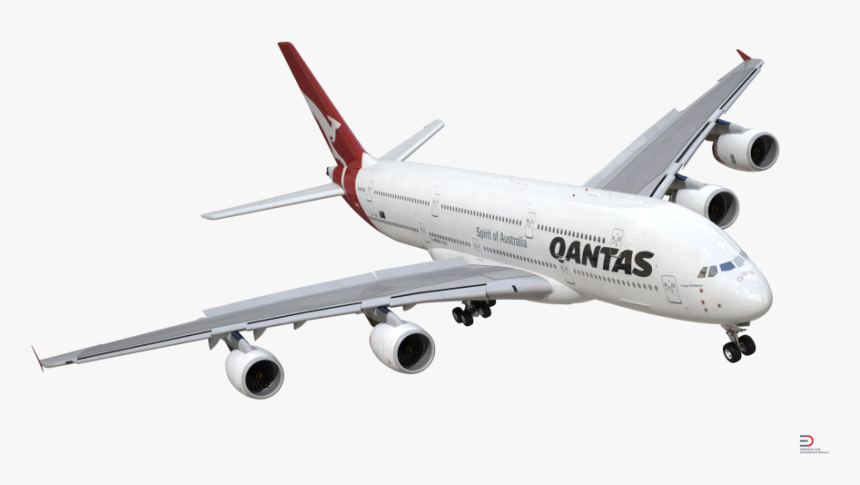 Transparent Jet Airplane Clipart - Qantas Plane Transparent Background, HD Png Download