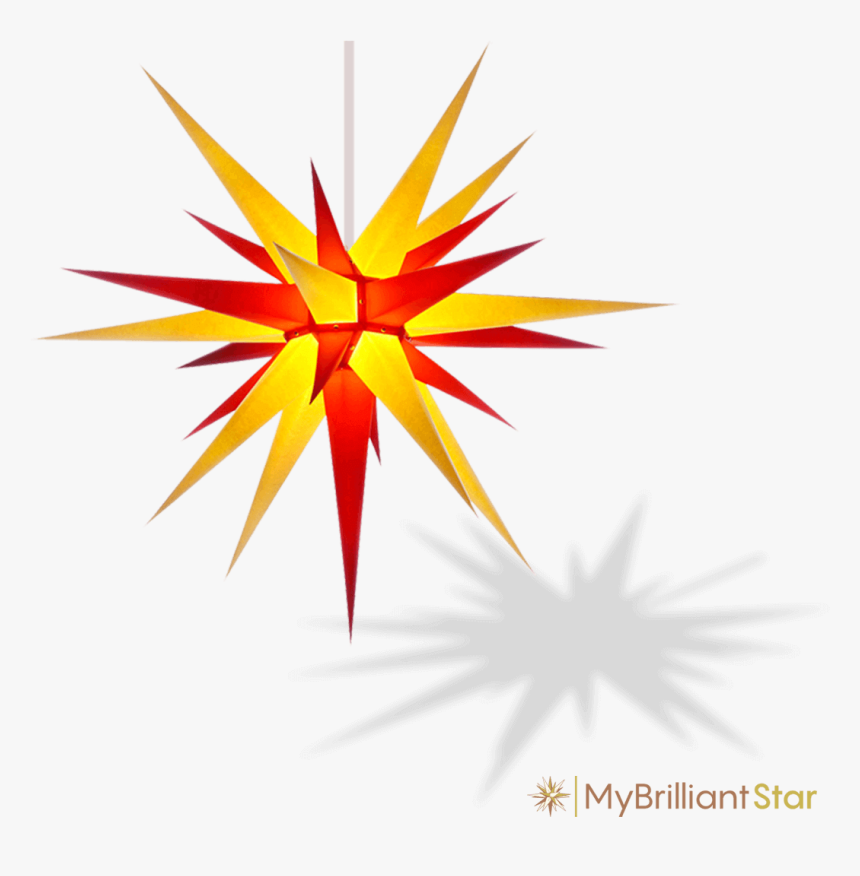 Original Herrnhut Paper Star, Yellow / Red, ~ 80 Cm - Moravian Star, HD Png Download