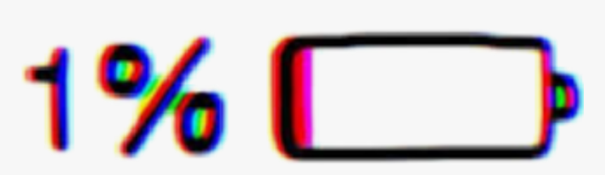 #battery #1 #one #glitch #tumblr #aesthetic #sticker - Aesthetic Glitch Effect Png, Transparent Png