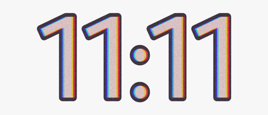 11 #glitch #aestheticnumber #aesthetic #number #time - Aesthetic Stickers 11 11, HD Png Download