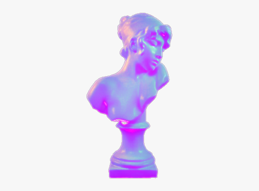 #aesthetic Statue Purple Glitch Transparent Pink - Mannequin, HD Png Download