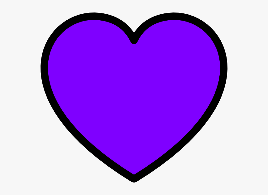 Clip Art Black And White Download Heart Clip Art At - Purple Heart Clipart, HD Png Download