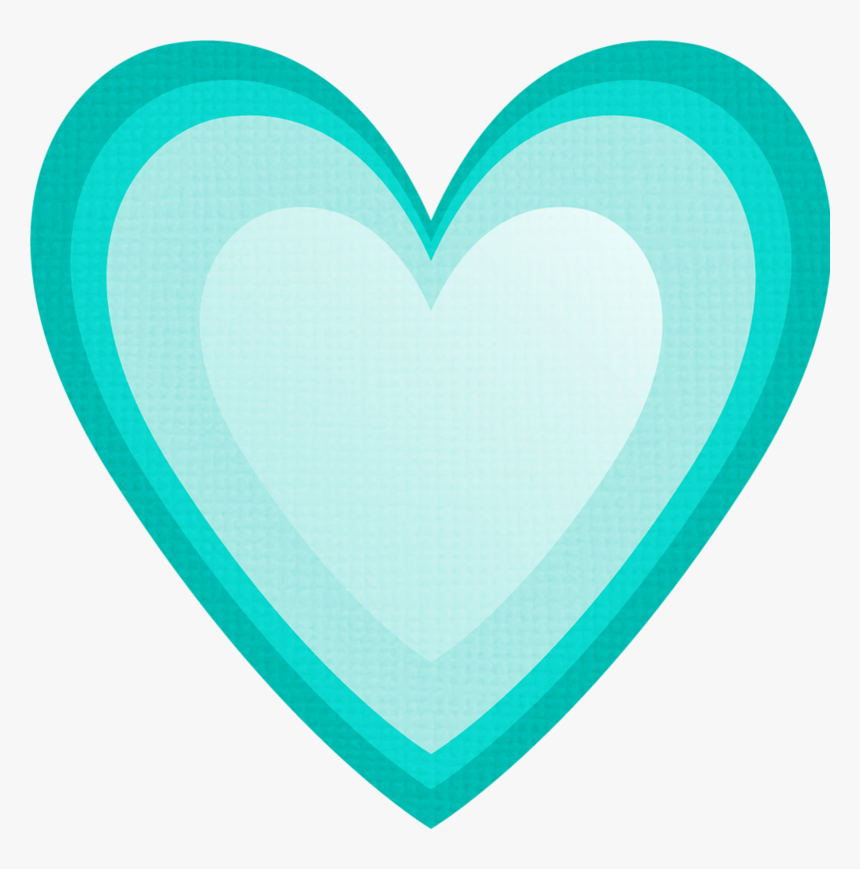 Distressed Heart Clipart Black And White Clip Library - Teal Heart Clipart, HD Png Download