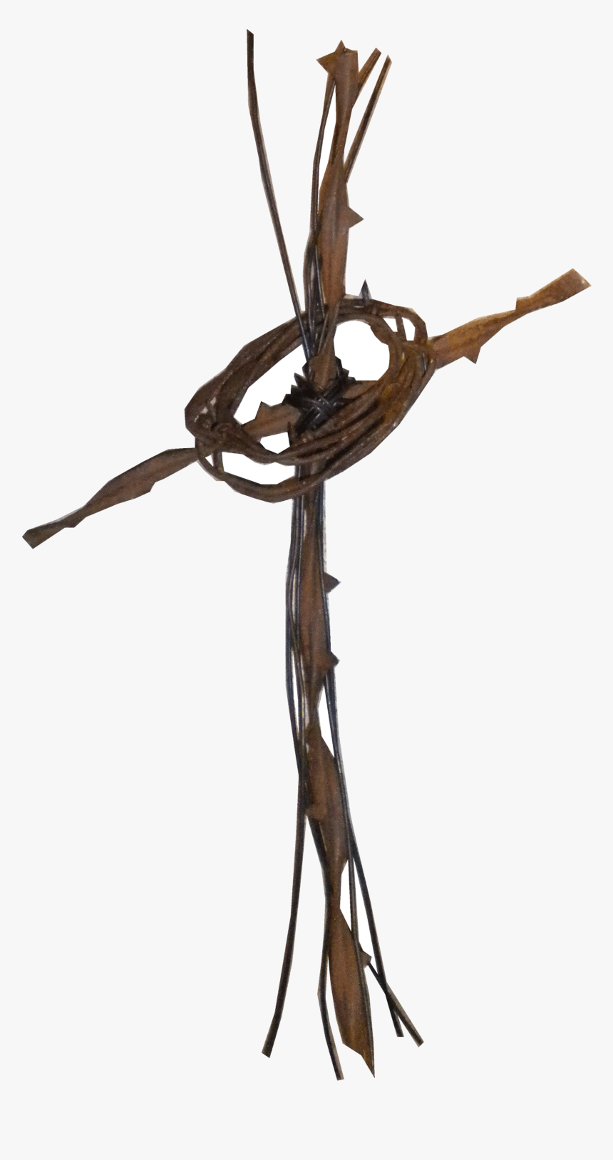 What Was The Crown Of Thorns Made Of Wooden Cross With - Cross Made Of Branches, HD Png Download