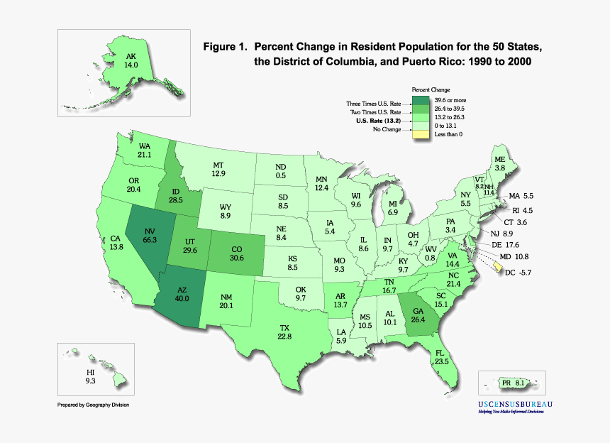 Us Population 2000, HD Png Download
