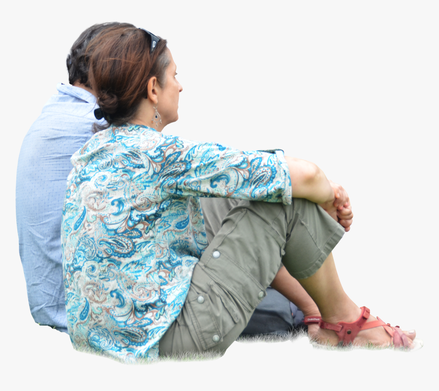 Sitting On The Grass Png, Transparent Png
