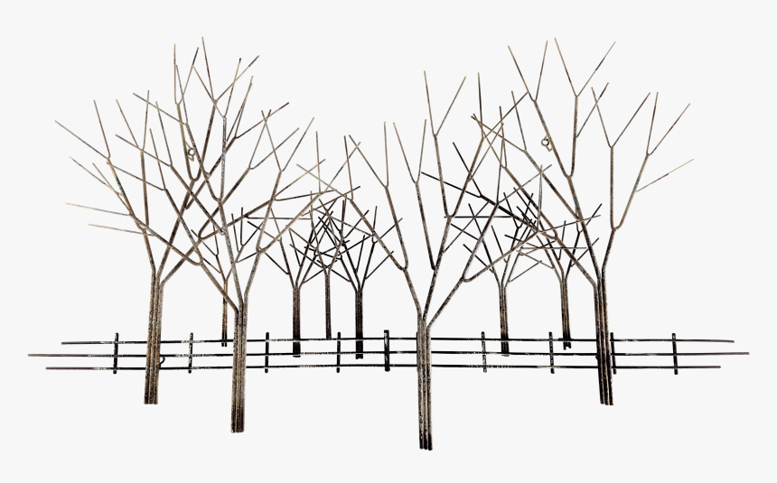 1990s Curtis Jere Trees In Winter Wall Sculpture For - Snow, HD Png Download