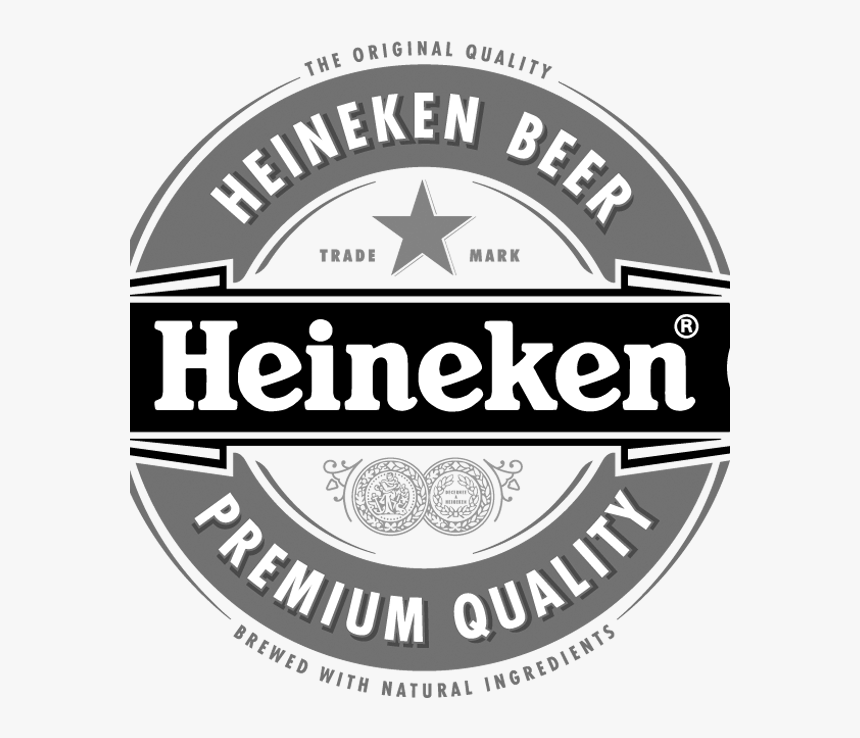 Heineken Logo Scroll 2 - Heineken Logo Black And White, HD Png Download
