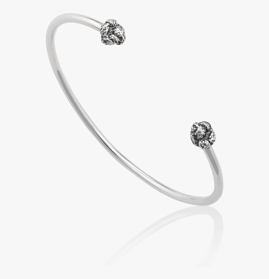 Tiny Knot Wire Bracelet - Silver, HD Png Download