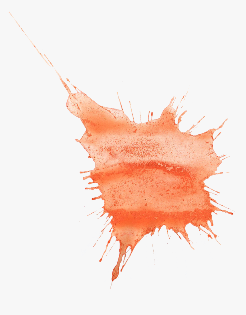 Orange Watercolor Line Png, Transparent Png
