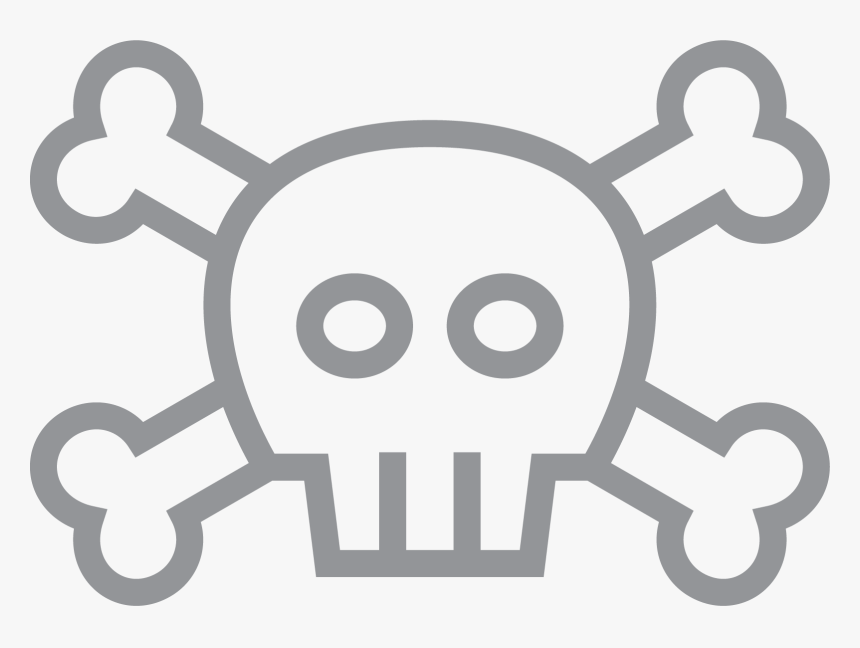 Skull And Bones Outline, HD Png Download