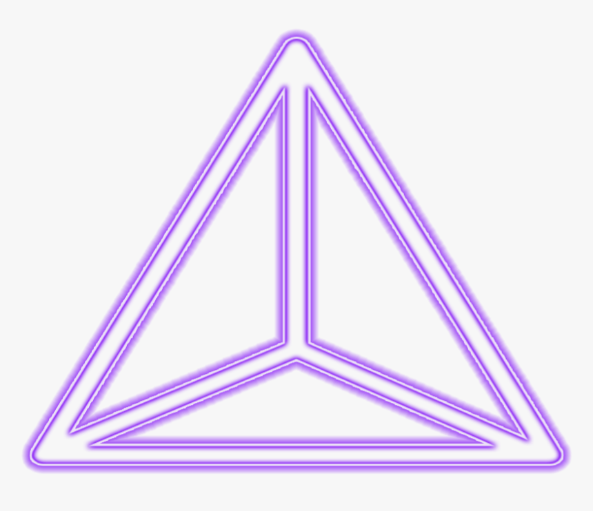 #lines #geometry #neon #glow #neoneffect #triangleart - Triangle, HD Png Download