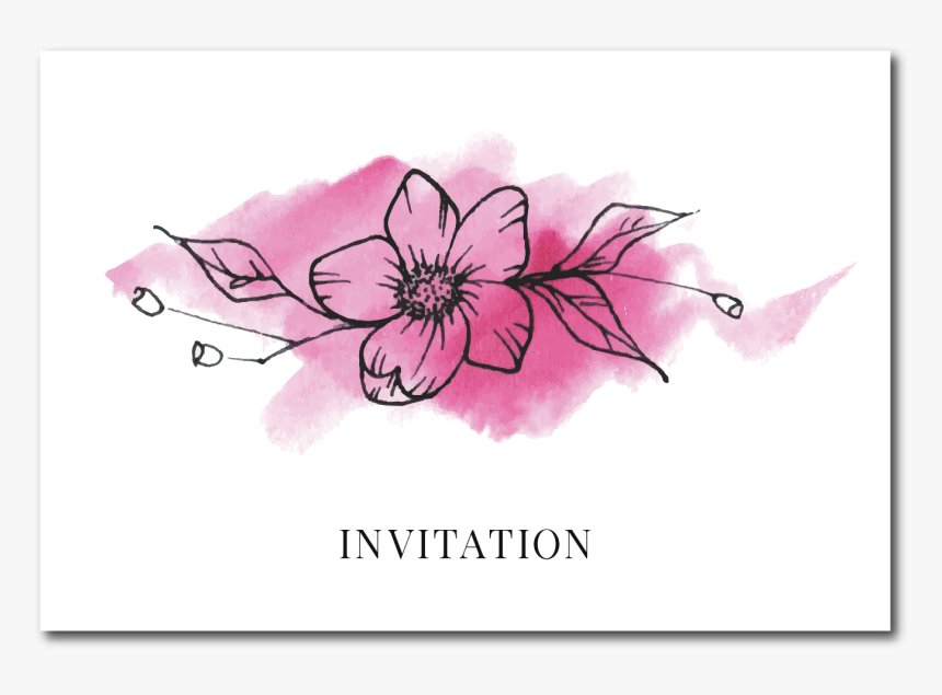 Floral Wedding Invitation 
 Class Lazyload Lazyload - Cherry Blossom, HD Png Download