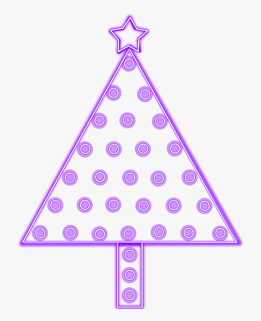 #neon #christmastree #triangle #christmas #tree #freetoedit - Circle, HD Png Download