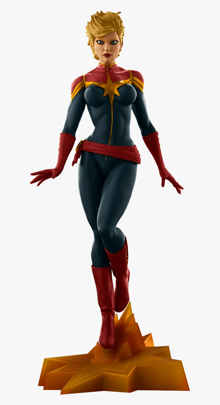 Captain Marvel - Captain Marvel's Statue, HD Png Download